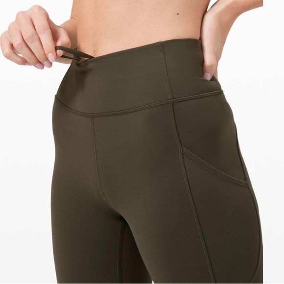 Lululemon Invigorate High Rise Tight 25" Dark Olive Size 4 Everlux - Picture 6 of 10